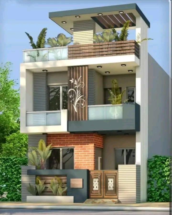 3D elevation design for a duplex home